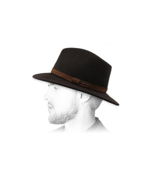 fedora marron laine Herman Mac Millan brown